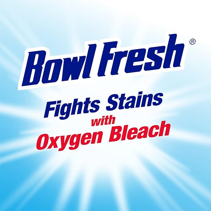 Bowl Fresh Blue plus Bleach Automatic Toilet Bowl Cleaner Tablets, Toilet Freshener Tablets with Borax and Bleach, 2 Count (Pack of 5)