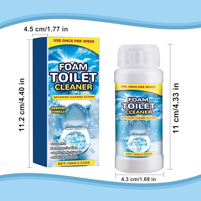 2PCS Foam Toilet Cleaner,2025 New Toilet Bowl Cleaner,Advanced Bathroom Cleaner for Home,Powerful Instant Bowl Cleaners for Toilets Squatting Pans