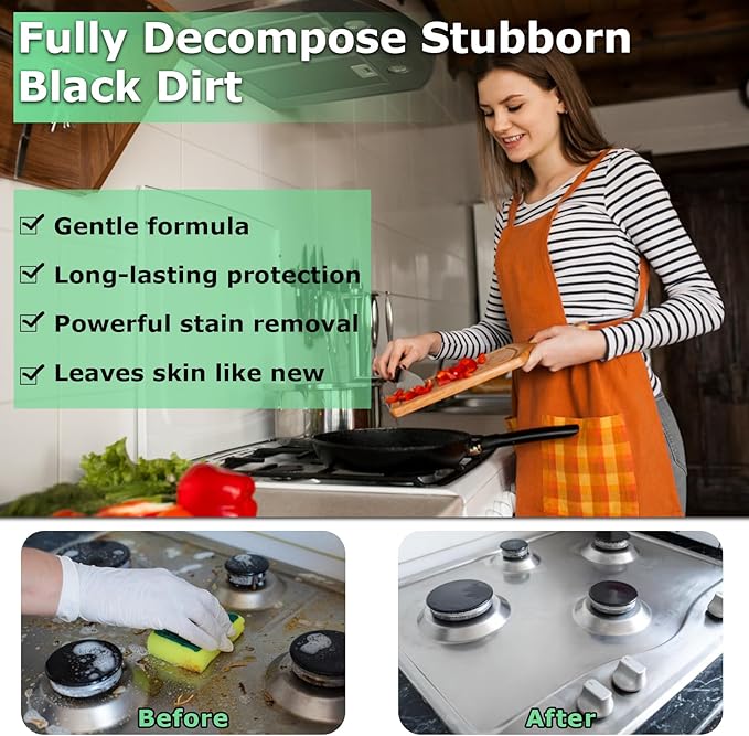2PCS Cleaning Milk House Cleaner, New Multifunctional Concentrated Cleansing Lotion,300 ML Effective Cleaning Milk for Household Kitchen With 2 Sponges And Towels, to Heavy Oil Stains