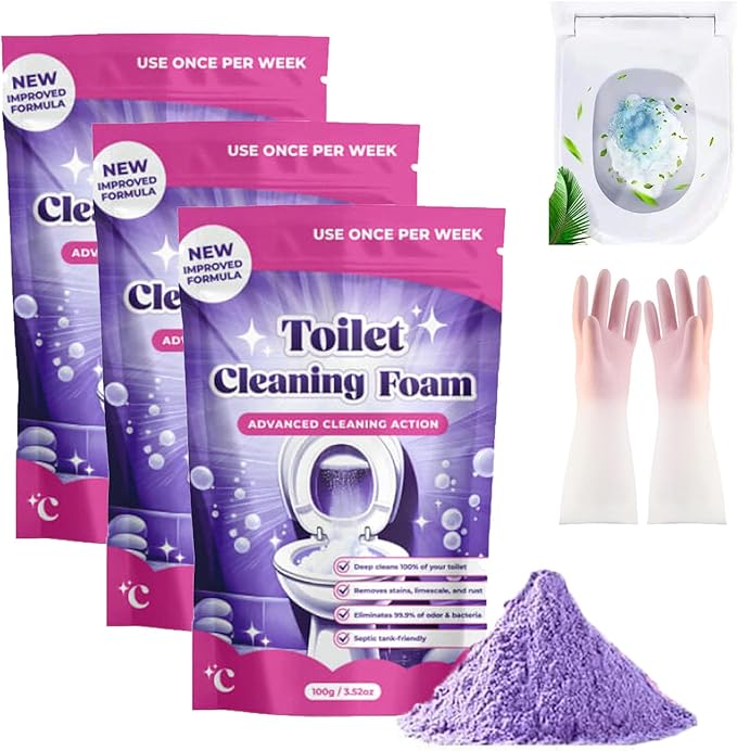 Fizzclean Toilet Cleaning Foam, 2026 New Upgrade Toilet Bowl Cleaner, Fast-Foaming Formula for a Fresh, With Minimal Effort, Touch Free Foaming Cleaning Powder (1)