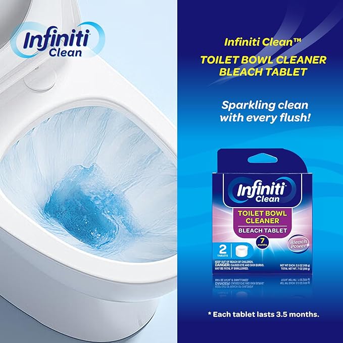 Toilet Bowl Cleaner Tablets 2 Pack, 3.5oz Automatic Toilet Bowl Cleaners with Bleach