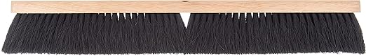 SPARTA Flo-Pac Tampico Floor Sweep, Floor Brush, Broom for Cleaning, 24 Inches, Black, (Pack of 12)