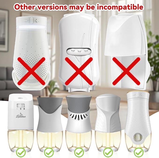 Plug In Air Freshener Refills - Hawaiian Scented, Wall Plug In Refills, 6 Pack (3.96 Fl Oz), Compatible with Air Wick & Glade, Not Include Glade Plus, for Bathroom, Bedroom, Office