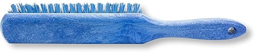 SPARTA 8 Inch Soft Counter Brush with Polyester Bristles and 5 Inch Handle, Color Coded Handheld Broom for Tables Countertops and Foodservice Surfaces, 13 Inch Overall Length, Blue