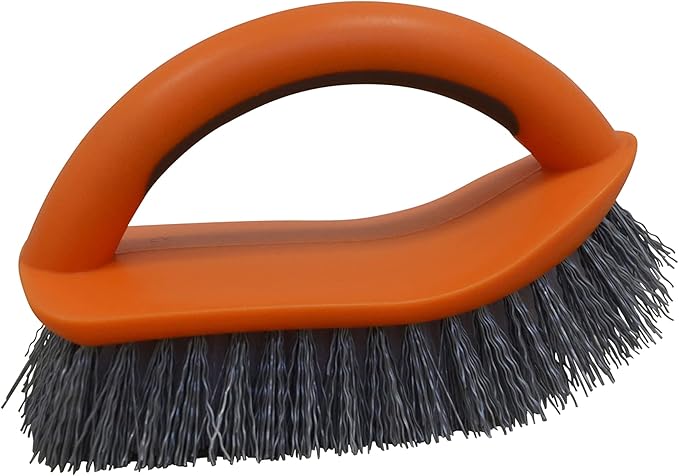 IMUSA USA (6 Pack) Multipurpose Orange Brush w/Dual Tone Bristles (White & Grey)