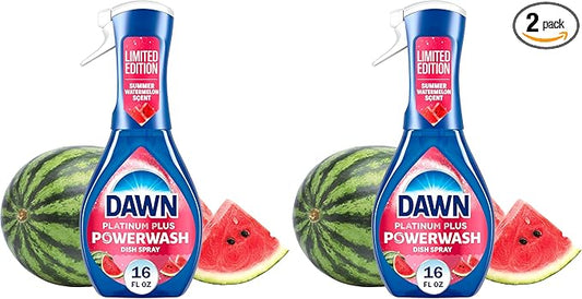 Dawn Powerwash Spray, Dish Soap, Dishwashing Liquid, Summer Watermelon, 1 Starter Kit, 16 Fl Oz (Pack of 2)