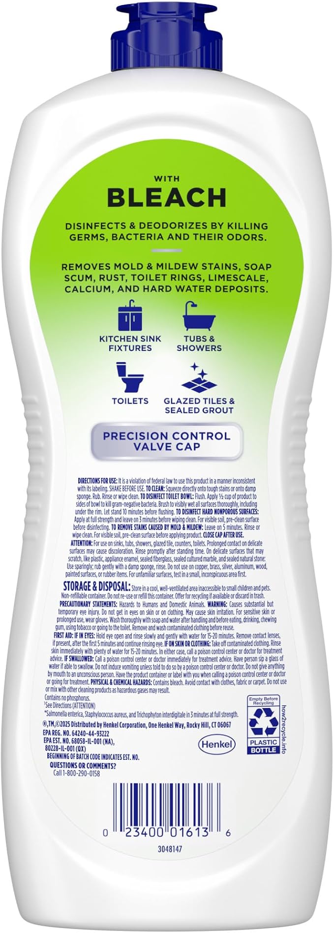 Soft Scrub Antibacterial Multi-Purpose Cleanser with Bleach Surface Cleaner, 36 Fluid Ounces