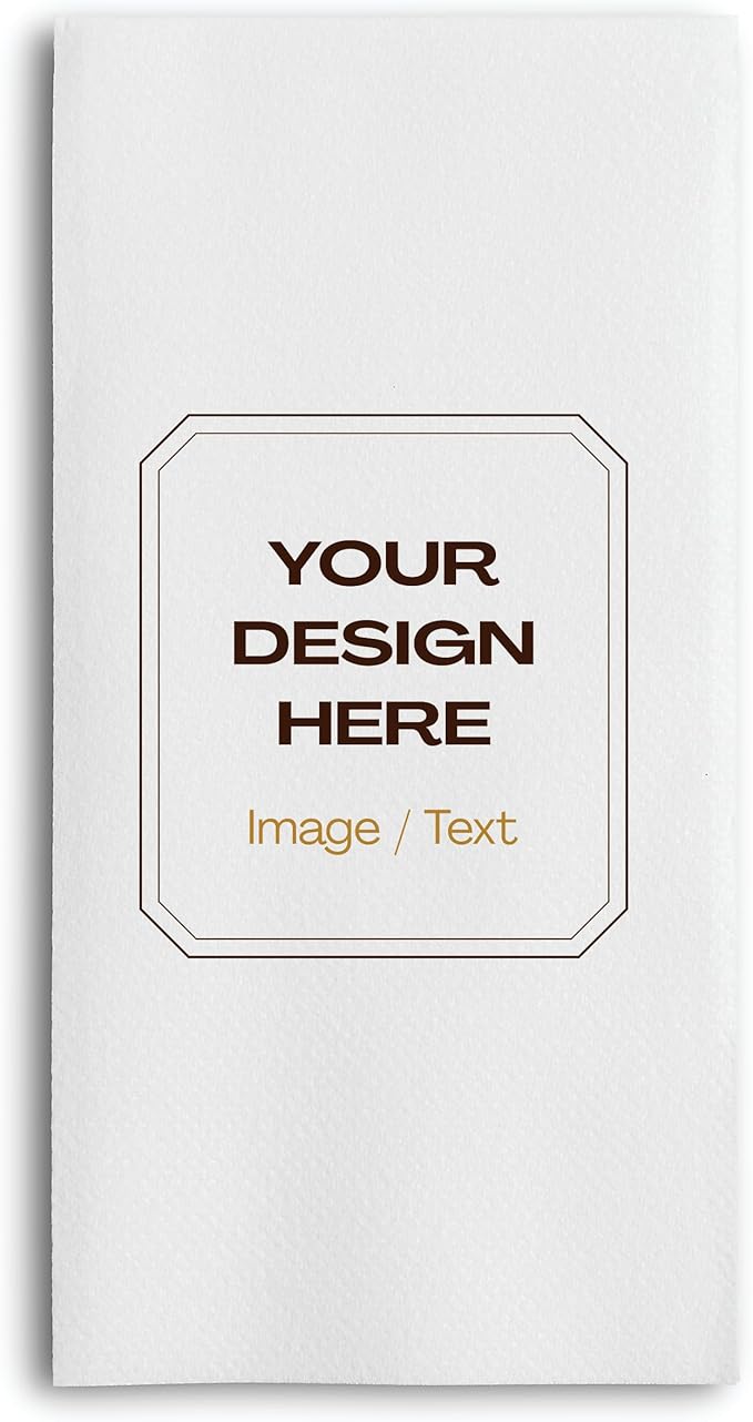 Lintext Disposable Linen-Feel Custom Guest Towels - 1000 Ct. Disposable Cloth-Like Hand Towels - Soft and Absorbent Paper Napkin for Kitchen, Bathroom, Party, Wedding, Or Event