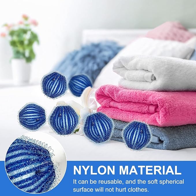 Pet Hair Remover for Laundry, 24Pcs Reusable Lint Remover Balls for Dog Cat Fur, Effectively Removes Pet Hair from Bedding and Clothes