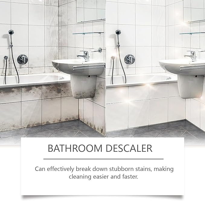 Bathroom Descaler Foam Cleaner, 2025 Upgrade All-Purpose Bathroom Descaler Foam Spray, bathroom descaler, Stubborn Stains Cleaner for Bathtub, Toilet, Glass, Faucet (1)