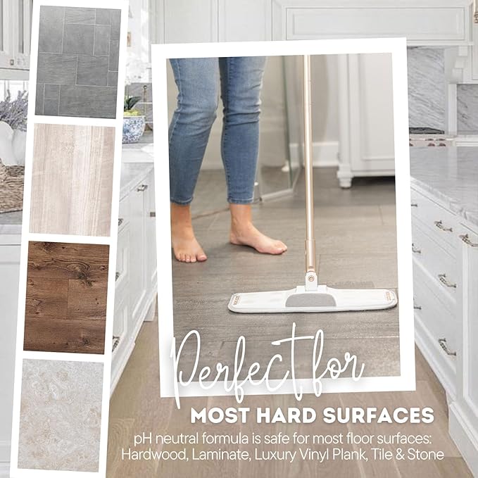 Quick Shine Multi Surface Floor Finish 27oz, 6Pk | Cleaner & Polish to use on Hardwood, Laminate, Luxury Vinyl Plank LVT, Tile & Stone | Safer Choice w/Clean Shine Technology | Shine-Protect-Refresh