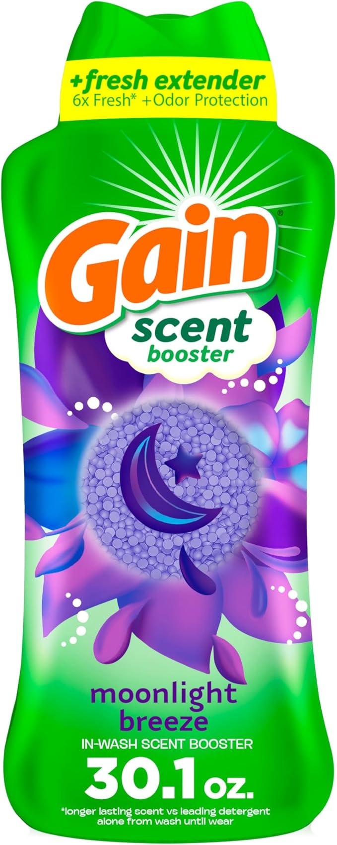Gain In-Wash Laundry Scent Booster, Moonlight Breeze Scent, 30.1 OZ, Fresh Extender + Odor Protection