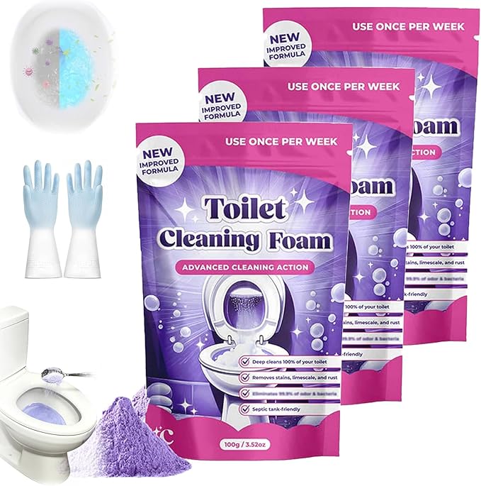 Foam Toilet Bowl Cleaner, 2026 Toilet Cleaner, Fast-Foaming Formula for A Fresh, Touch Free Foaming Cleaning Powder (1)