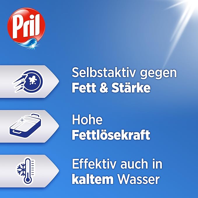 Pril Original Lime (675 ml), Hand Dishwashing Liquid with Highest Degreasing Power, for Clean Dishes, Even in Cold Water, Fresh Lime Fragrance