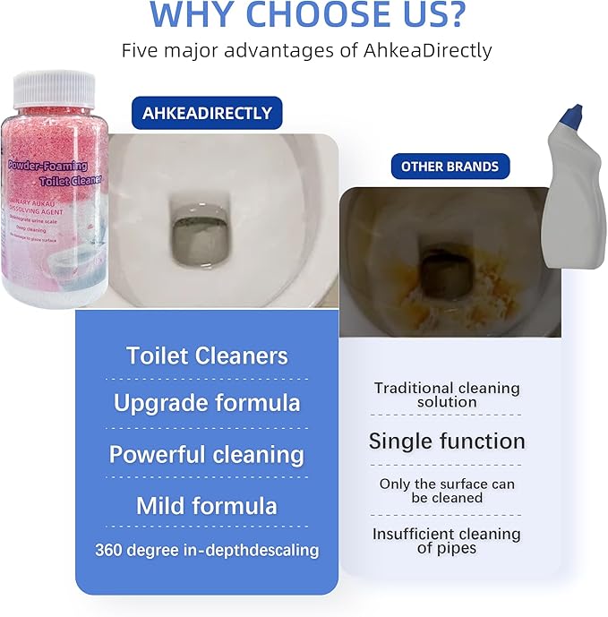 Toilet Cleaner, 35.28oz Toilet Bowl Cleaners Powder, Bathroom Cleaner for Urinals, Washbasins, Tile Walls