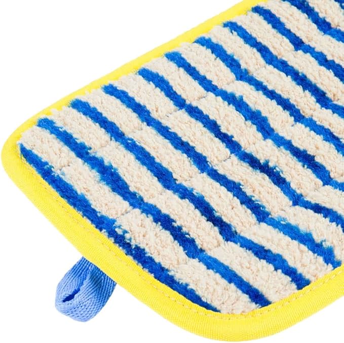 Rubbermaid Commercial Products HYGEN Microfiber Super Scrubber Damp Mop Pad, 18-inch, Yellow, for Floor Cleaning on Title/Hardwood/Laminate Floors
