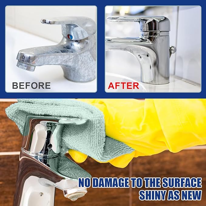 Bathroom Descaler Foam Cleaner, 2025 New Bathroom Descaler Cleaner, Stubborn Stains Cleaner, Limescale Cleaner, All Purpose Rinse Free Cleaning Spray for Bathtub, Sink, Toilet, Tiles (1Pcs)