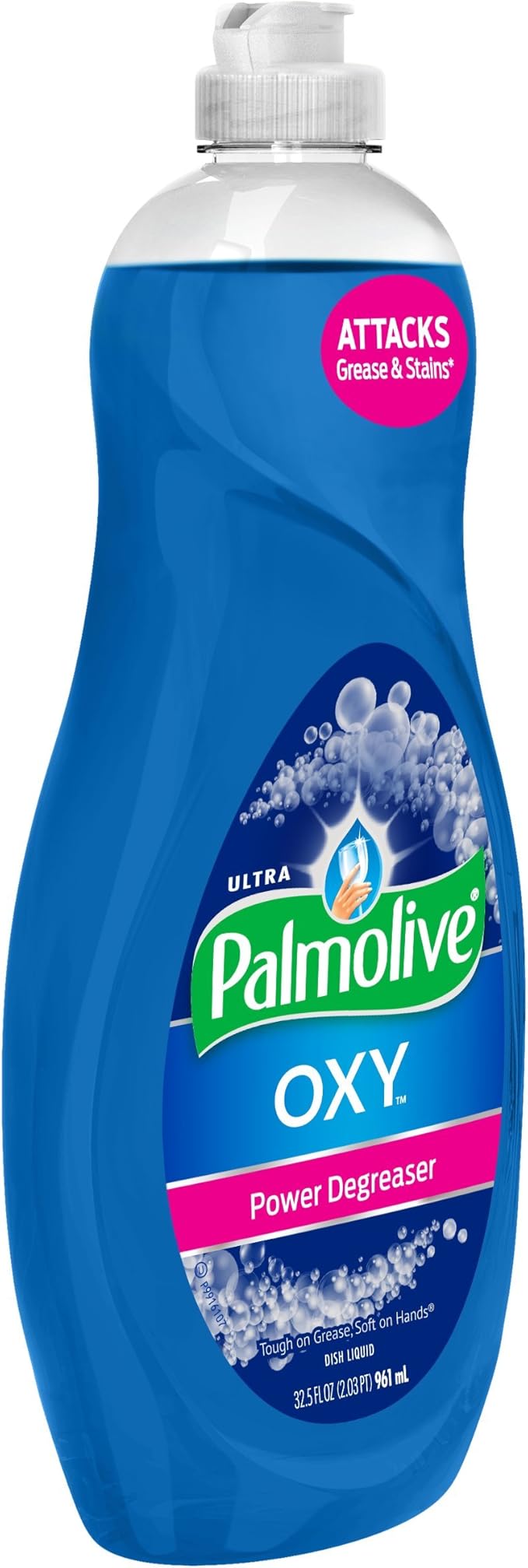 Palmolive Ultra Oxy Liquid Dish Soap, Deep Grease Cutting, No Soaking Needed, Powerful on Plastics, Dishwashing Liquid, 32.5 fl oz (Pack of 2)