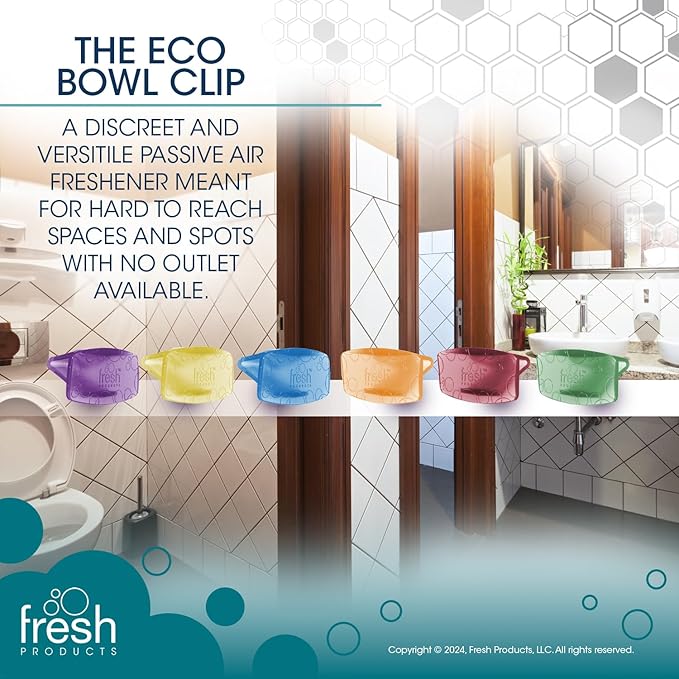 Fresh Products Eco Bowl Clip 2.0 Toilet Bowl Air Freshener, Cotton Blossom Scent, 4 Clips