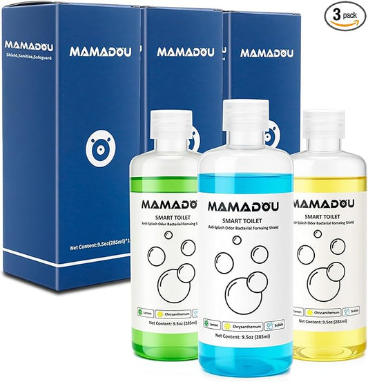 MAMADOU Smart Toilet Foam Agent 285ml 3Pack For Toilet Bowl Cleaning Fresh Comfortable Bathroom Splash Proof Foaming Shield Odor Control Lime Chrysanthemum Bubble