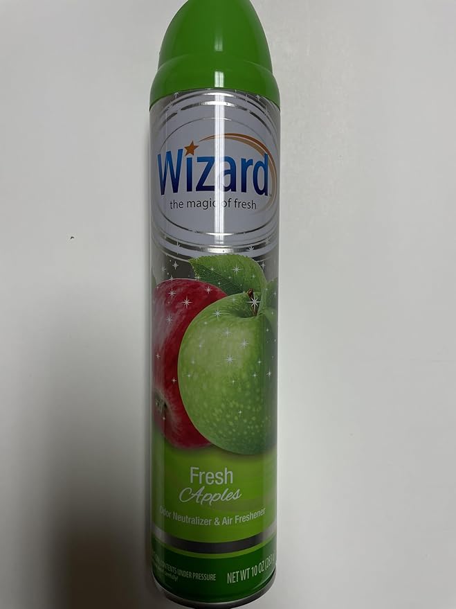Wizard The Magic of Fresh | Odor Neutralizer & Air Freshener - 10 Oz. Fresh Apple (Pack of 4) (Packaging May Vary)