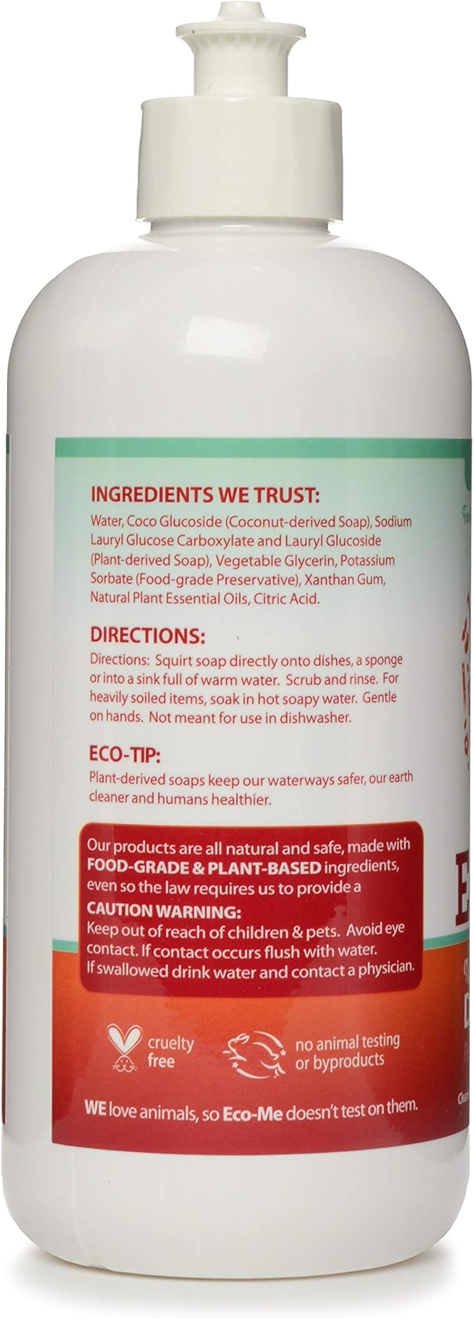 EcoMe Dish Soap Liquid, Herbal Mint, 16 oz
