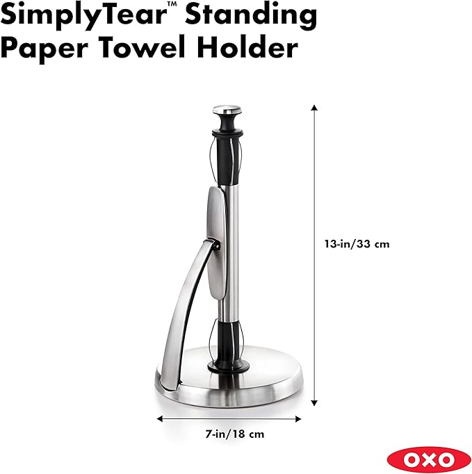OXO Good Grips Toilet Brush & Plunger Combo Set and SimplyTear Paper Towel Holder