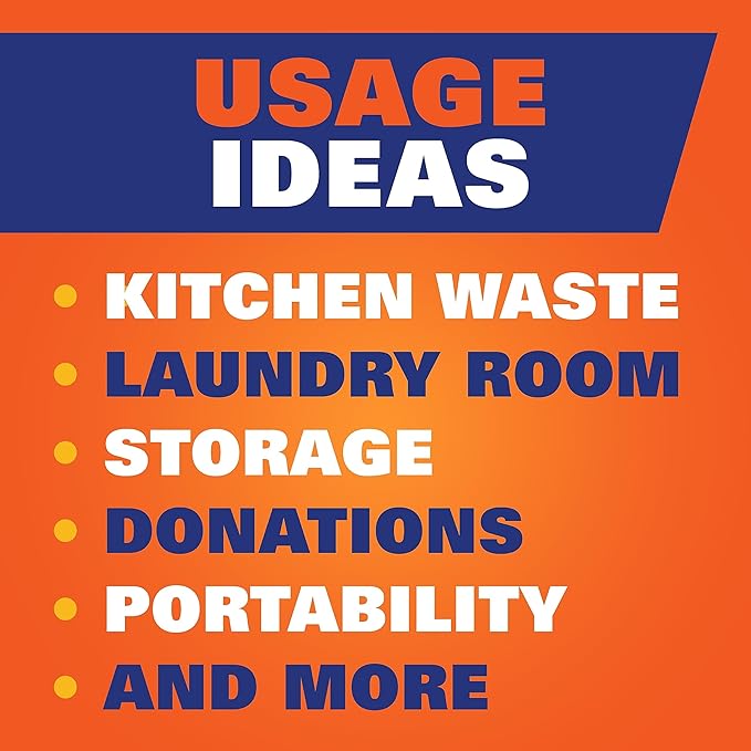 Hefty Ultra Strong 13 Gallon Trash Bags, Black Tall Kitchen Trash Bags 13 Gallon Size, Break Resistant Drawstring Enclosure, Continuous Odor Control, Blackout, Unscented, 40 Bags