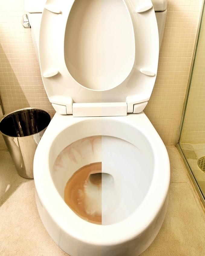 Iron Out Rust Stain Remover Automatic Toilet Bowl Cleaner Tablets, Powerful Gel Spray and Powder