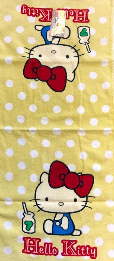 Royal Girls Hello Kitty Terry Bath Towel, 15X30 3Pack (Pink/White)