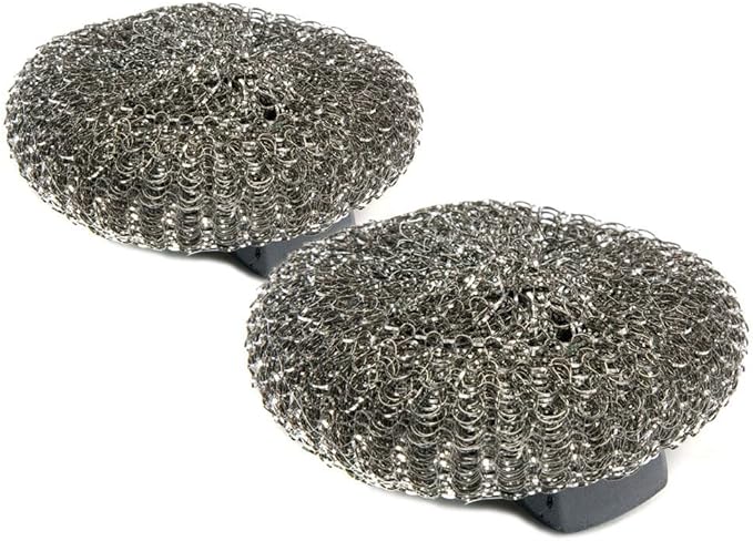 3 Packs of 2 Dishmatic Steel Scourer Refill Heads for cleaning BBQ's, Hot Plates, Steel Pots & Pans (6 in total)