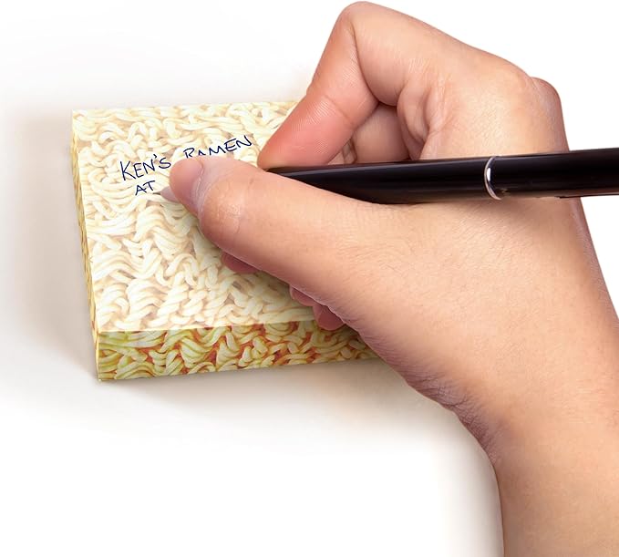 Genuine Fred Ramen Notes Ramen Noodle Sticky Note Pad, 155 Sheets, 3.5 x 3 - Fun Gift for The Office, Graduation, Back to School - Great Stocking Stuffer and Gift for Coworkers & College Students