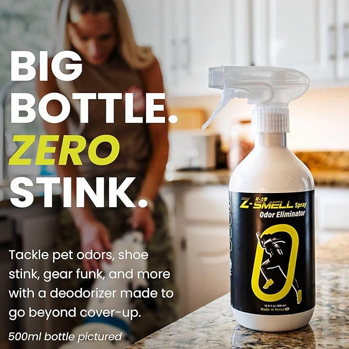 Z-Spray Odor Eliminator Spray – Bio-Based Enzyme Spray, Unscented & Made with No Harsh Chemicals – For Shoes, Pets, Gear, Car & Home – Safe for Kids & Animals – 4000mL
