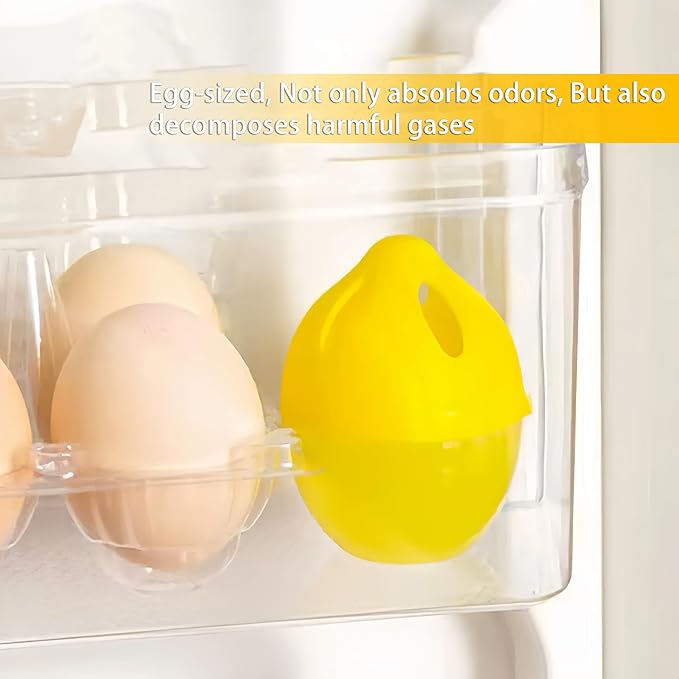 Refrigerator Deodorizer – More Effective Than Baking Soda, Effectively removes stubborn refrigerator odors, Natural Gel (4 Pcs/Lemon Flavor)