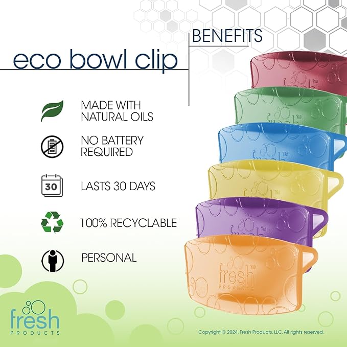 Fresh Products Eco Bowl Clip 2.0 Air Freshener, Sample Pack (Box of 6)