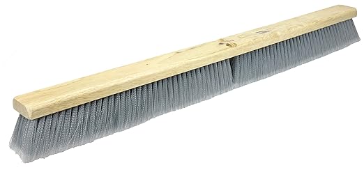 Weiler 42098 36" Fine Sweep Floor Brush, Flagged Silver Polystyrene Fill, Includes Brace
