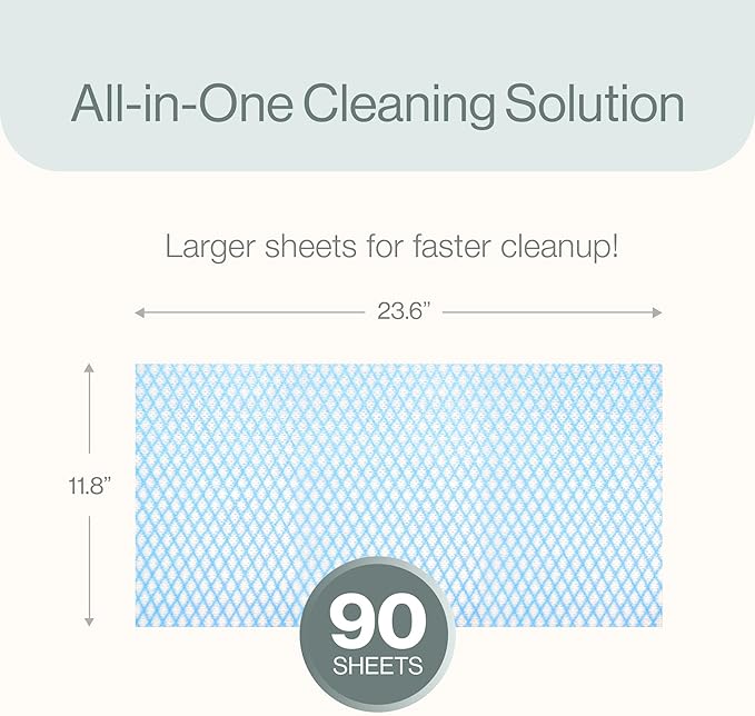 EZbrnd Ultra Deluxe Disposable Cleaning Dish Cloths, Reusable Handy Wipes, Quick-Dry Wiper Towel Rag, 90sheets/pk (Large Sheet)