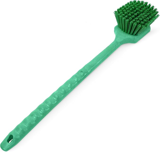 SPARTA 40501EC09 Plastic Large Scrub Brush, Kitchen Brush, Utility Brush With Long Handle For Cleaning, 20 Inches, Green, (Pack of 6)