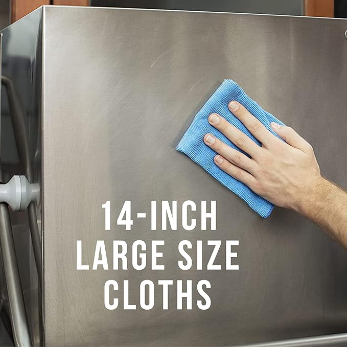 Taski Diversey D7524117 MyMicro Commercial Microfiber Cleaning Cloth, Bulk Cleaning Towels for Housekeeping - Reusable & Lint Free - Large 14 Inch x 14 Inch, Green, Pack of 20