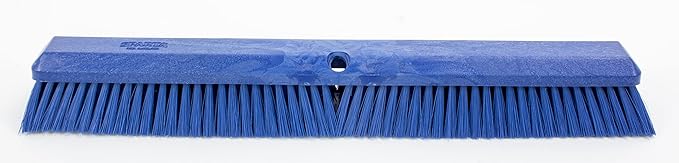 SPARTA 41891EC14 Omni Sweep Plastic Push Broom Head, Heavy Duty, Industrial Broom With Color Code System For Outdoor, Indoor, Garage, Concrete, Patio, Kitchen, Bathroom, 24 Inches, Blue