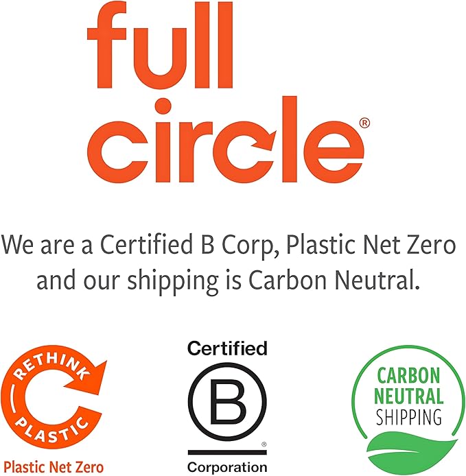 Full Circle Squeeze - Cellulose Sponge Cloths, Super Absorbent Dishtowels, Reuseable Paper Towel Alternative, 100% Natural Plant-Based, 3-Pack, Multicolor