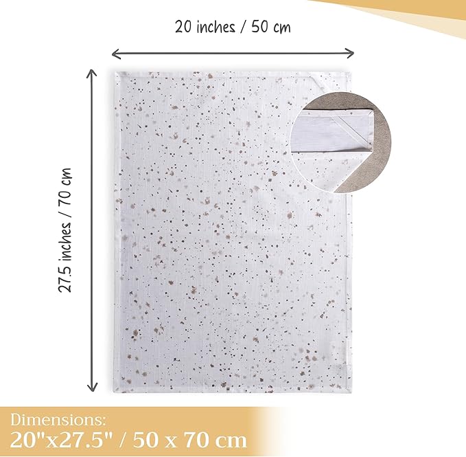 Maison d' Hermine Kitchen Towels Set of 3 100% Cotton 27.50" x 20" Reusable Cloth Dish Towels Absorbent with Hanging Loop for Kitchen Farmhouse Hotel Spring Summer - Meadow Florals - Brown