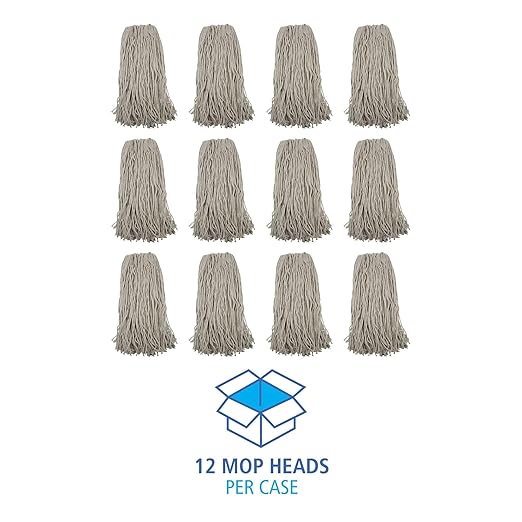 Boardwalk BWK232C 32 oz. Cotton Fiber Premium Standard Head - White (12/Carton)