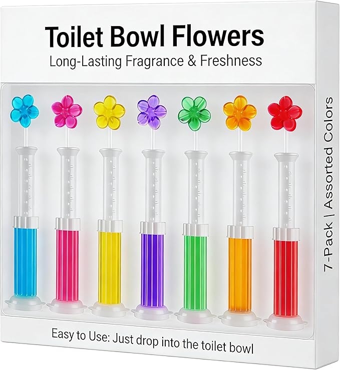 Toilet Gel, 84 Count 7 Kinds of Scent Toilet Cleaner Bowl Gel Stamp Kit Air Freshener