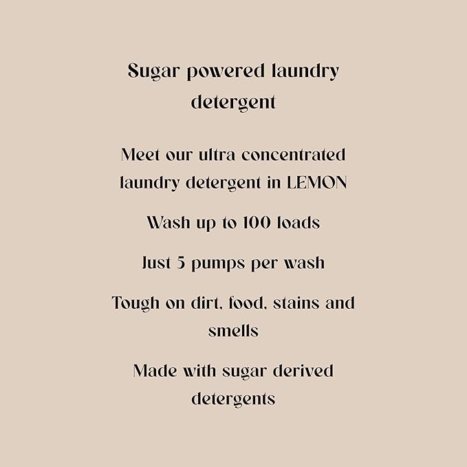 Steve's Cleaners, Lemon Laundry Detergent, Lemon Essential Oil - 100 Loads - Tough On Dirt, Sensitive Skin Safe, All Washers, 1 Liter