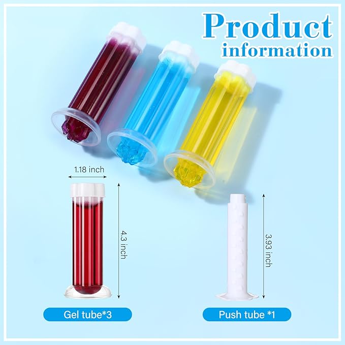 Flower Stamp Toilet Gels Toilet Stain Removal Cleaning Air Freshener Flower Stamps Pack for Bathtubs Bathroom (3 Colors,3 Pcs)