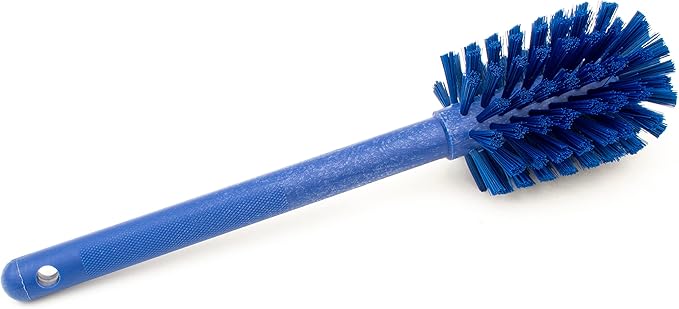 SPARTA Large Water Bottle Brush Ideal for Wide-Mouth Jars, Bottles and Tumblers, Dishwashing Tool with Handle for Home and Commercial Kitchens, Plastic, 12 Inches, Blue