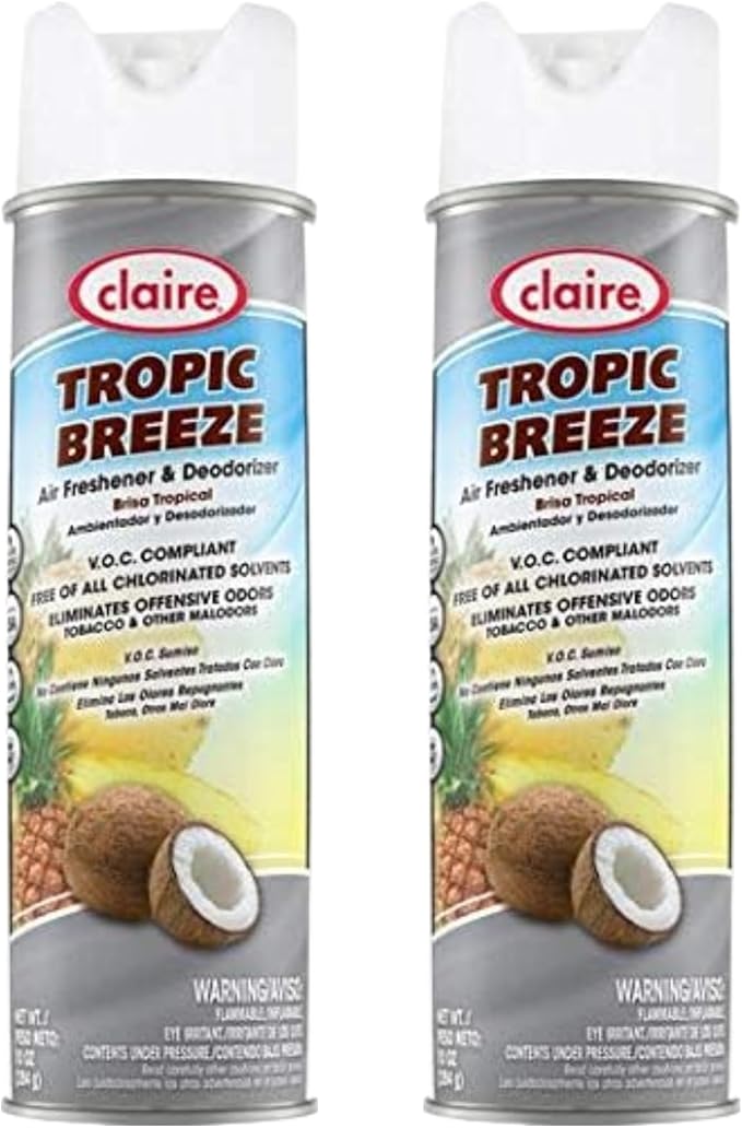 Tropic Breeze Air Freshener & Deodorizer, Hazy, 10 Oz (2 Pack)