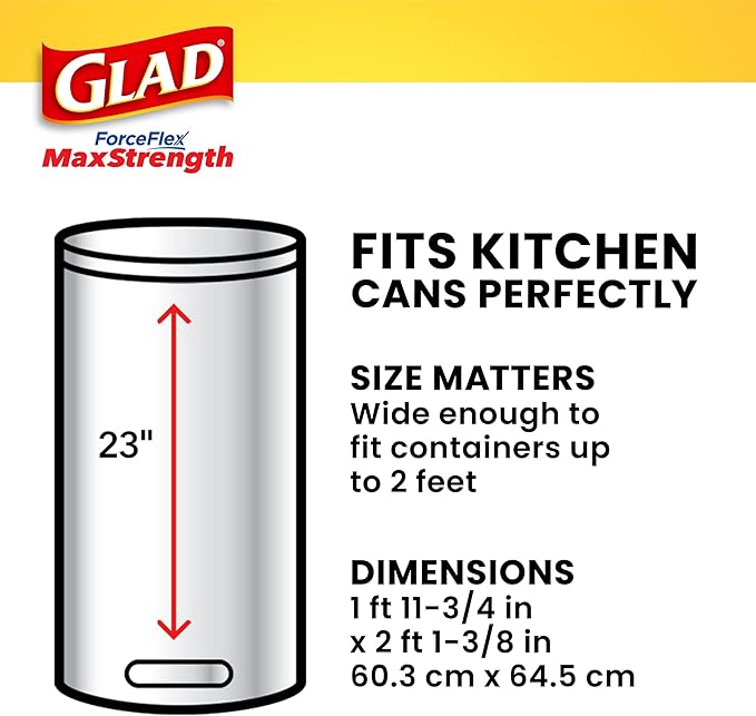 Glad Tall Kitchen Trash Bags 13 Gallon, MaxStrength Beachside Breeze Garbage Bags, Odorshield with Drawstring, 34 Count
