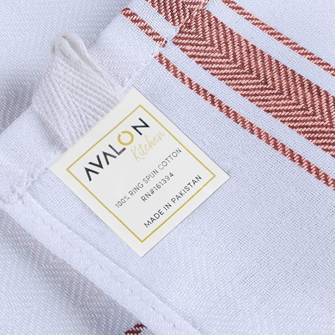 Avalon Kitchen Dish Towels Set (Value Pack of 30) Size 15x25 Inch, 100% Cotton Soft & Absorbent Kitchen Towels, Tea Towels, Reusable Cleaning Cloths for Household Cleaning (Multi)